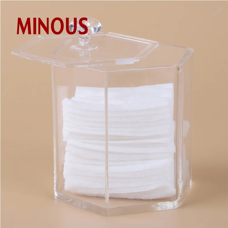 Acrylic Cotton Pads Storage Box XZC-363 Details 4