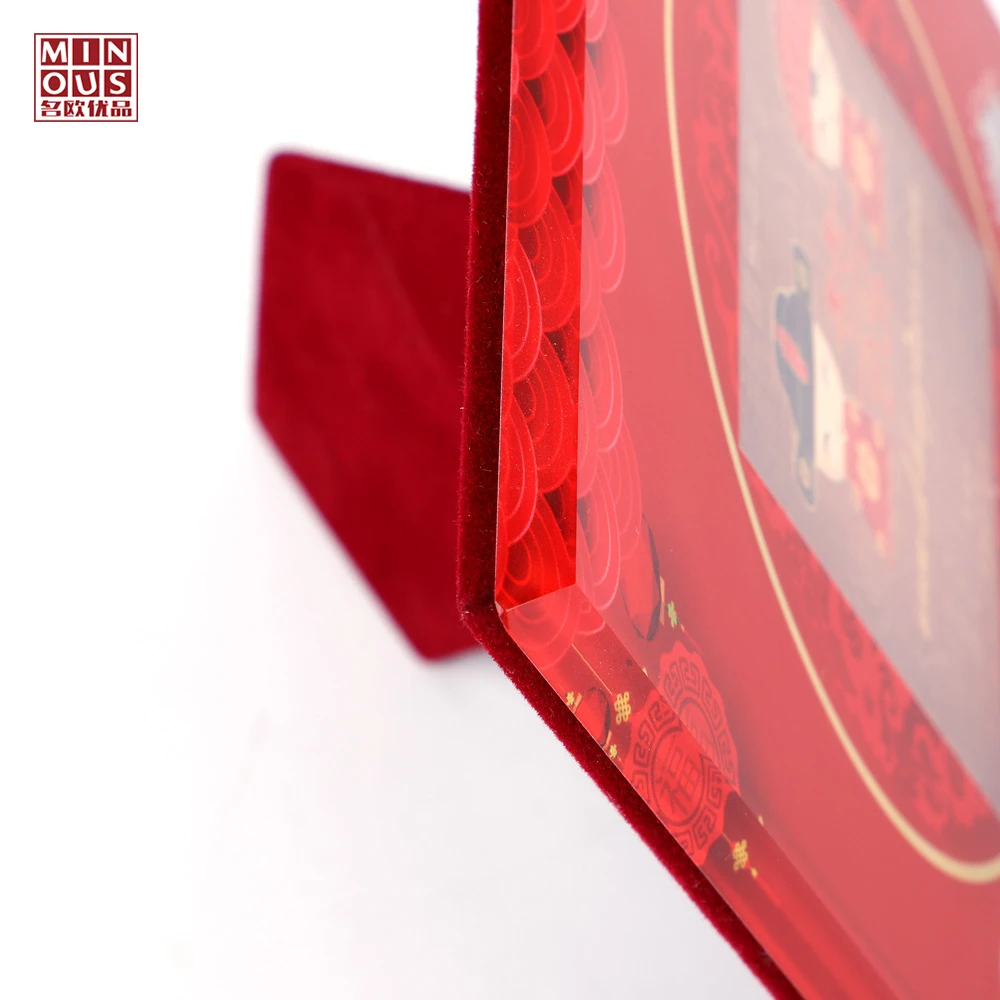 Wedding Wholesale High Quality Red Acrylic Magnetic Photo Frame 4