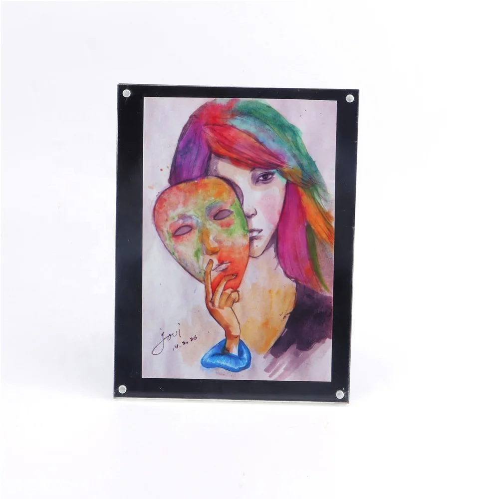 Custom New Style UV Printing Acrylic Photo Frame With Magnetic