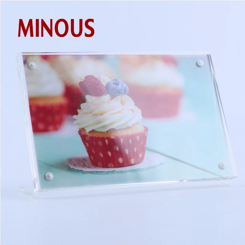 Custom high-end clear acrylic photo frame for display stand 2