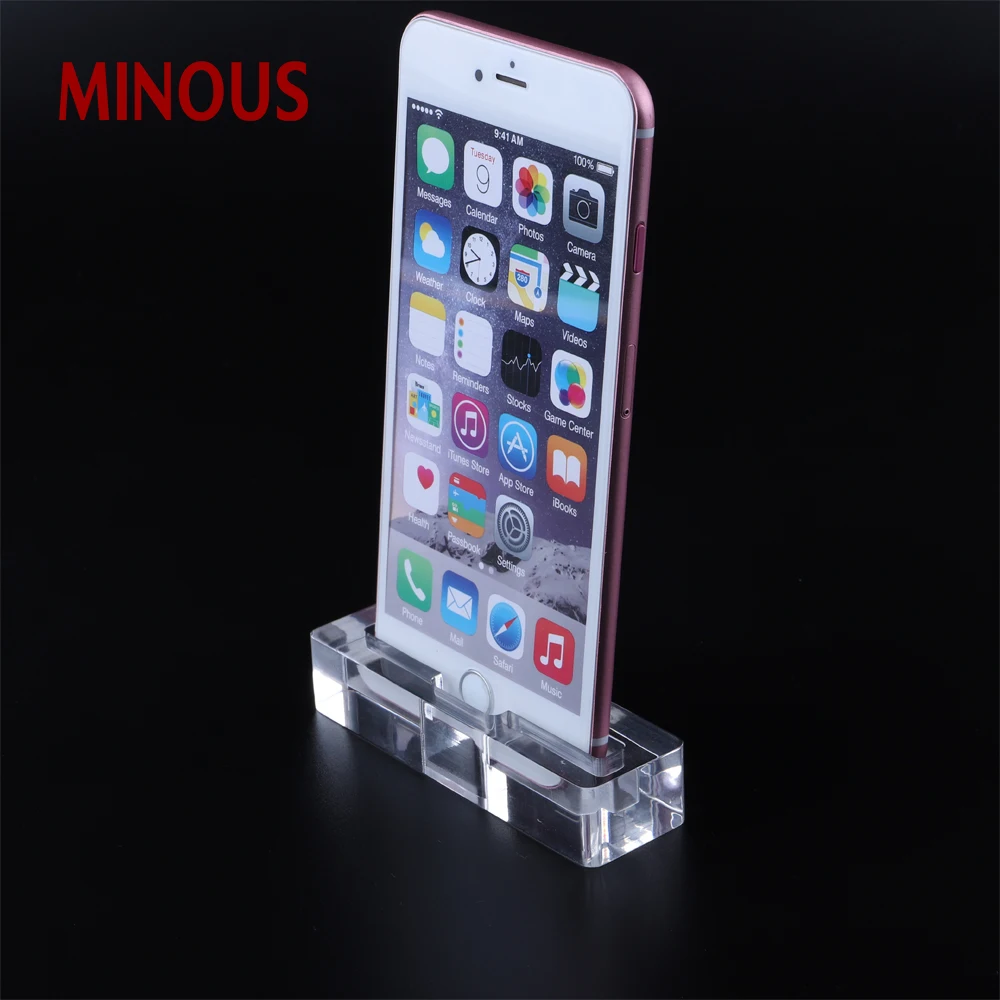 China manufacture square small clear acrylic cellphone holder display for retail 2