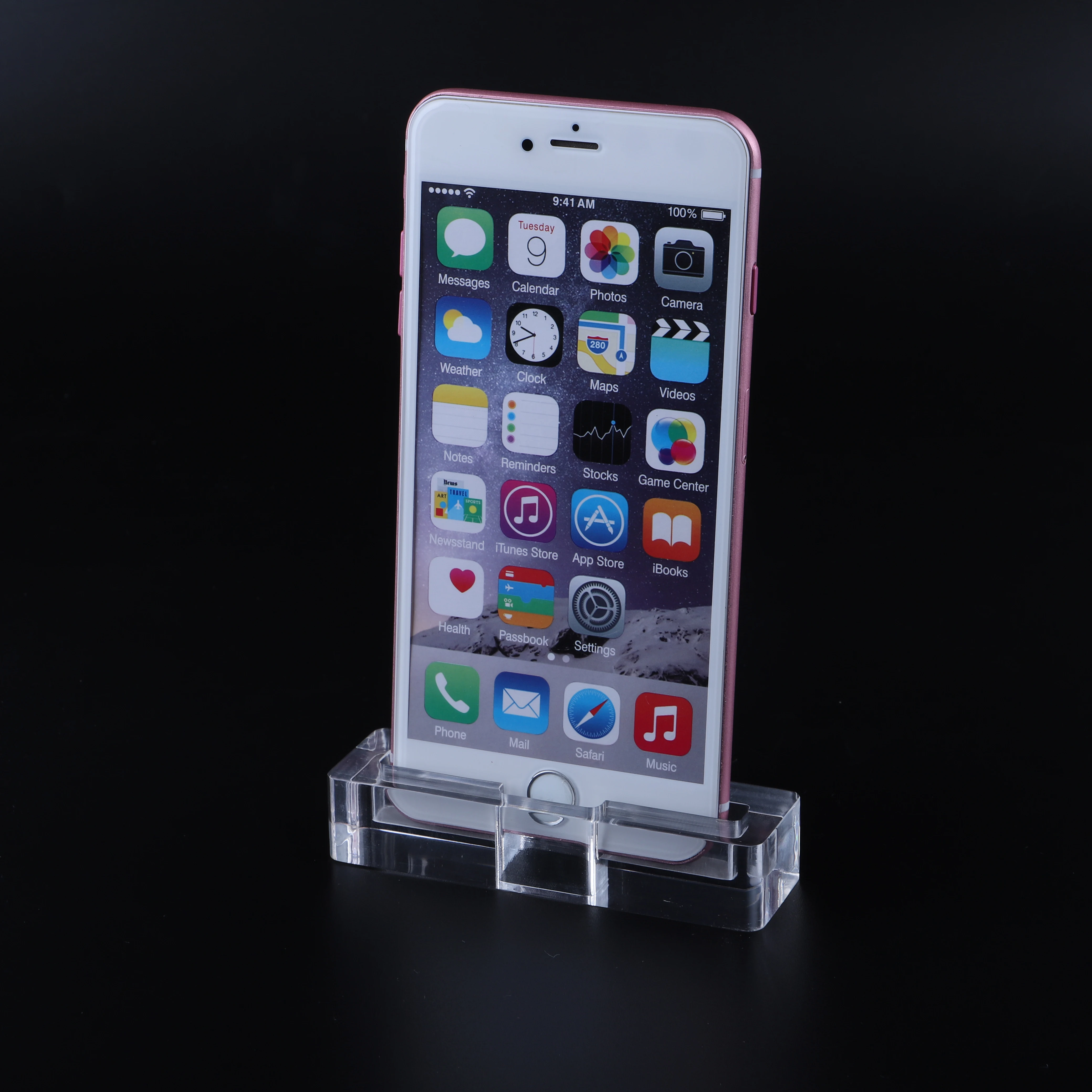 China manufacture square small clear acrylic cellphone holder display for retail