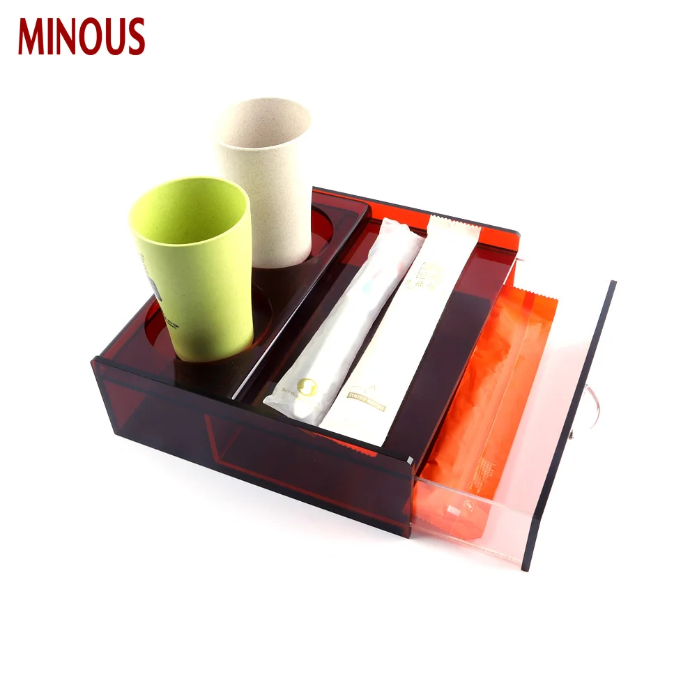  High Quality Acrylic cup holder with drawer 2