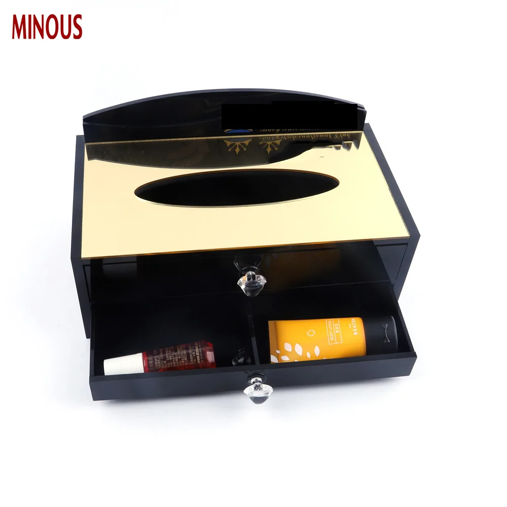  High Quality Acrylic Tissue Box with Mirror 4