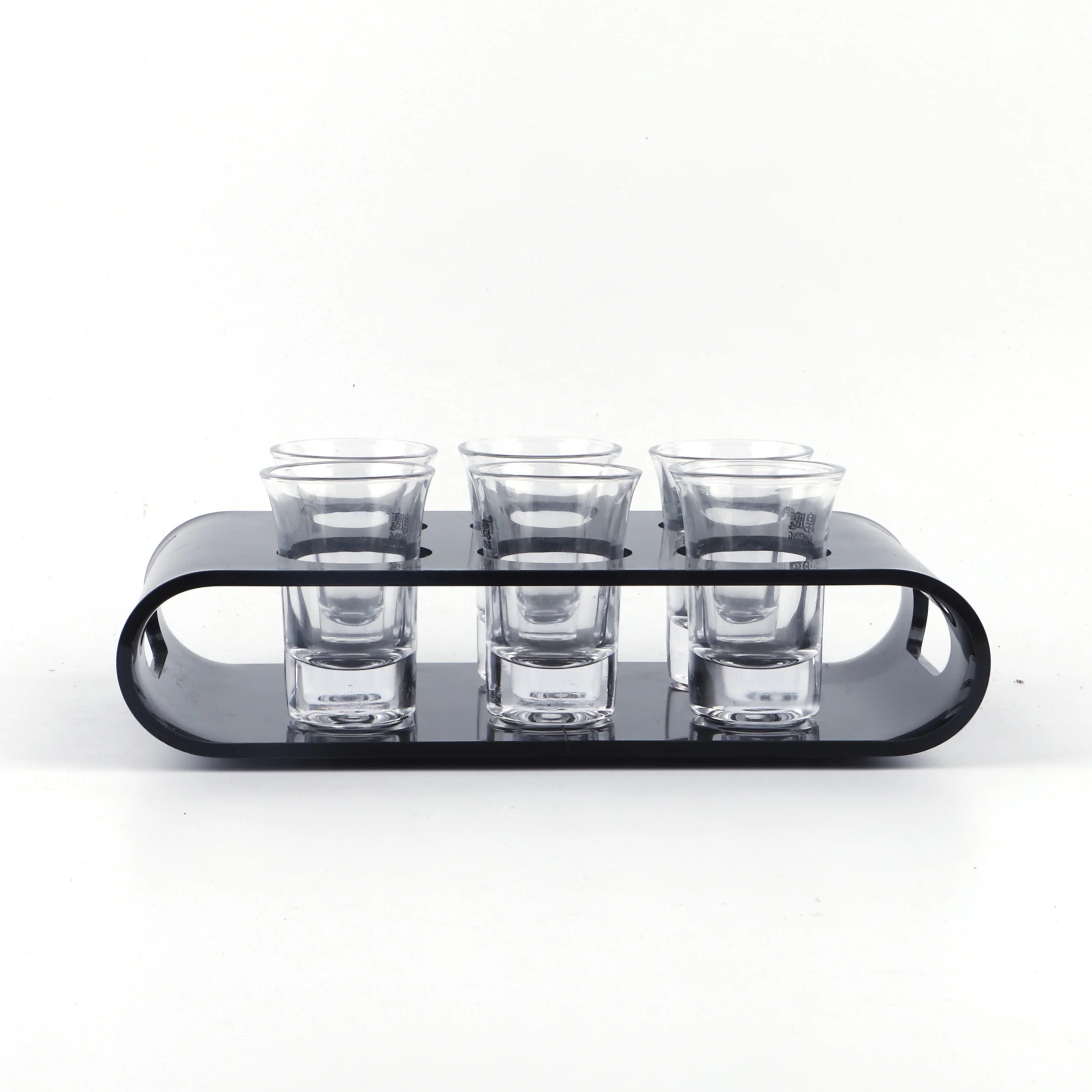 Factory Wholesale Customized Wine Serving Tray Acrylic Cup Holder