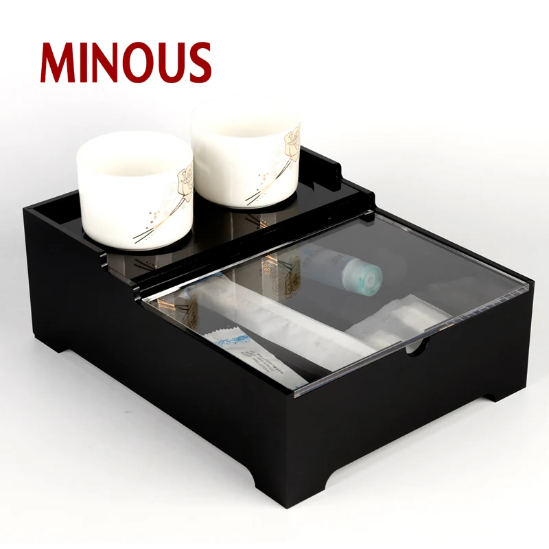 acrylic storage box with cup holder XZC-319 Details 3