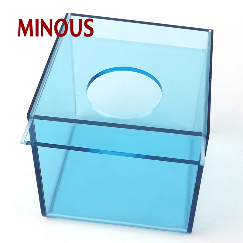 wholesale square acrylic tissue box with lid for restaurant 4