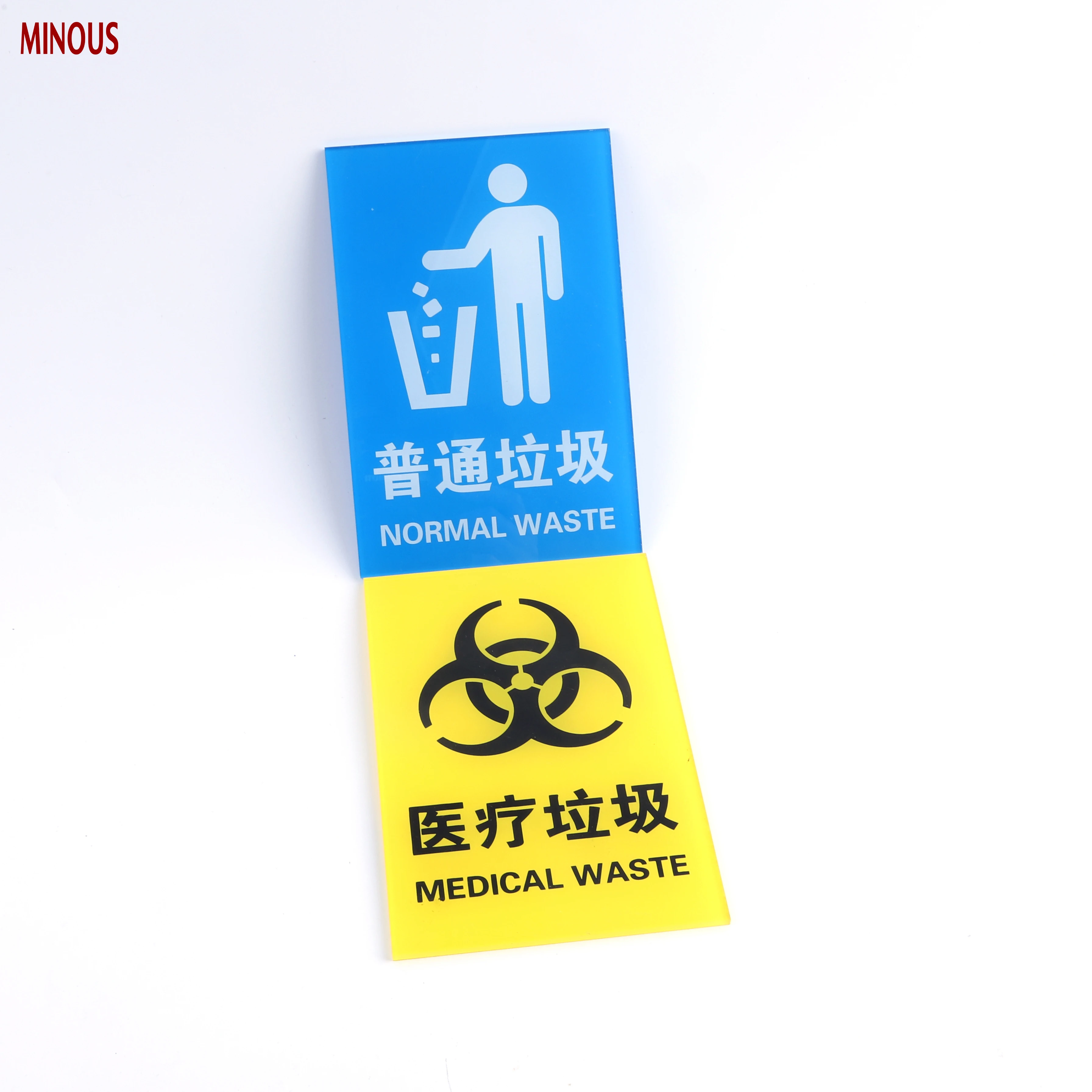 High Quality Custom Printed Acrylic Sign Board for Dustbin 4