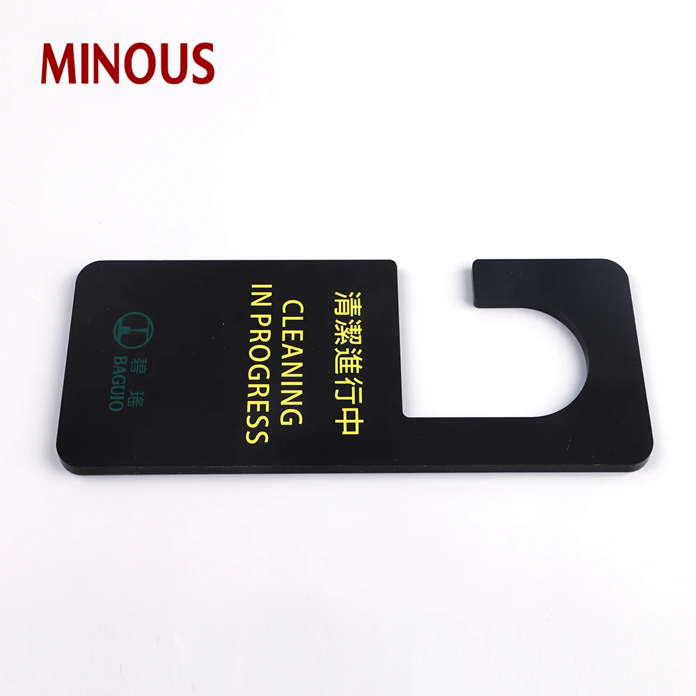 High quality L-Shape Black Acrylic Door Hanger For Restroom 4