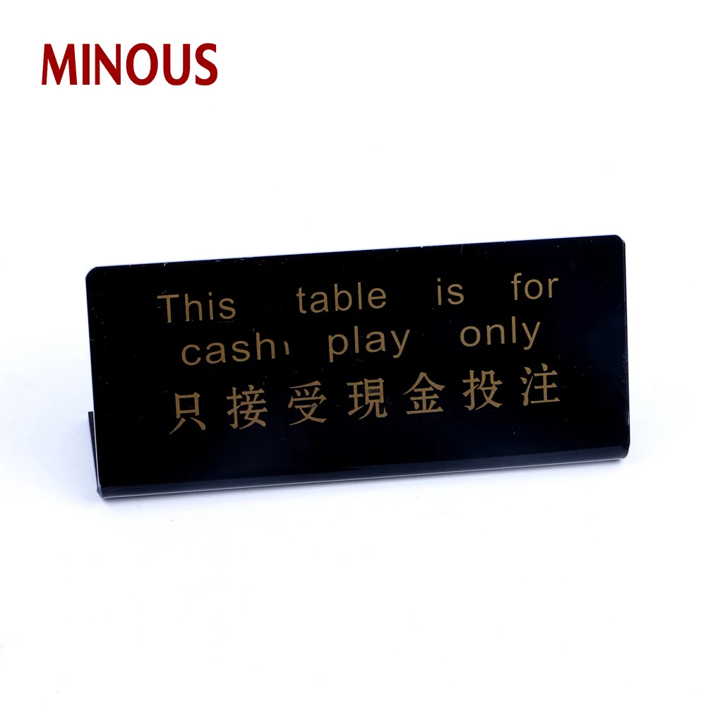 custom L-Shape black Acrylic Cash Table Sign 2