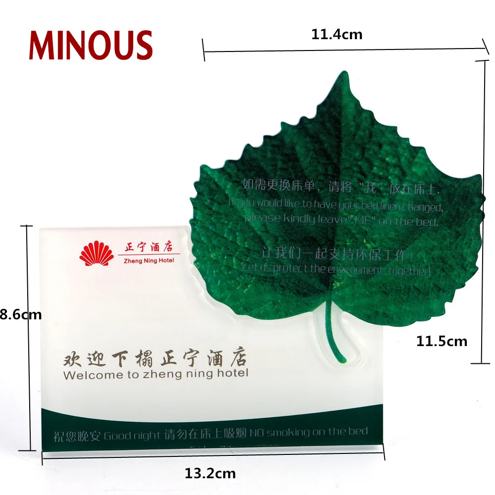 Custom waterproof L shape non-smoking acrylic sign for hotel 2