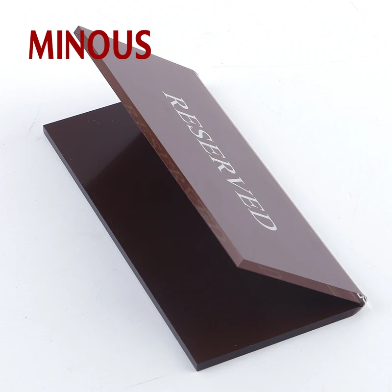 wholesale customized v-shape printed acrylic reserved sign 4