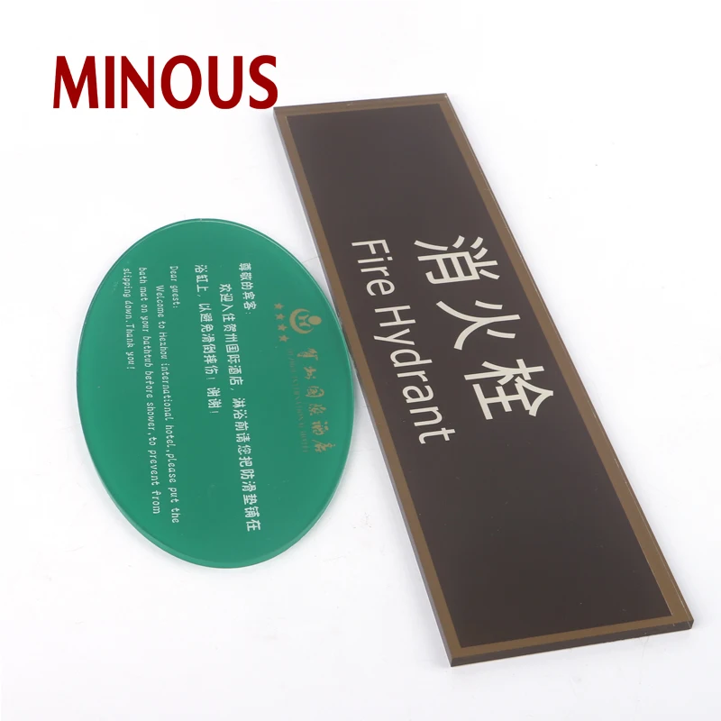 high quality customized printed acrylic warning nameplate sign 4