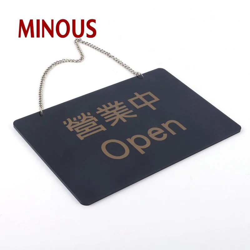 good sale customized black color acrylic door sign for restaurant 2