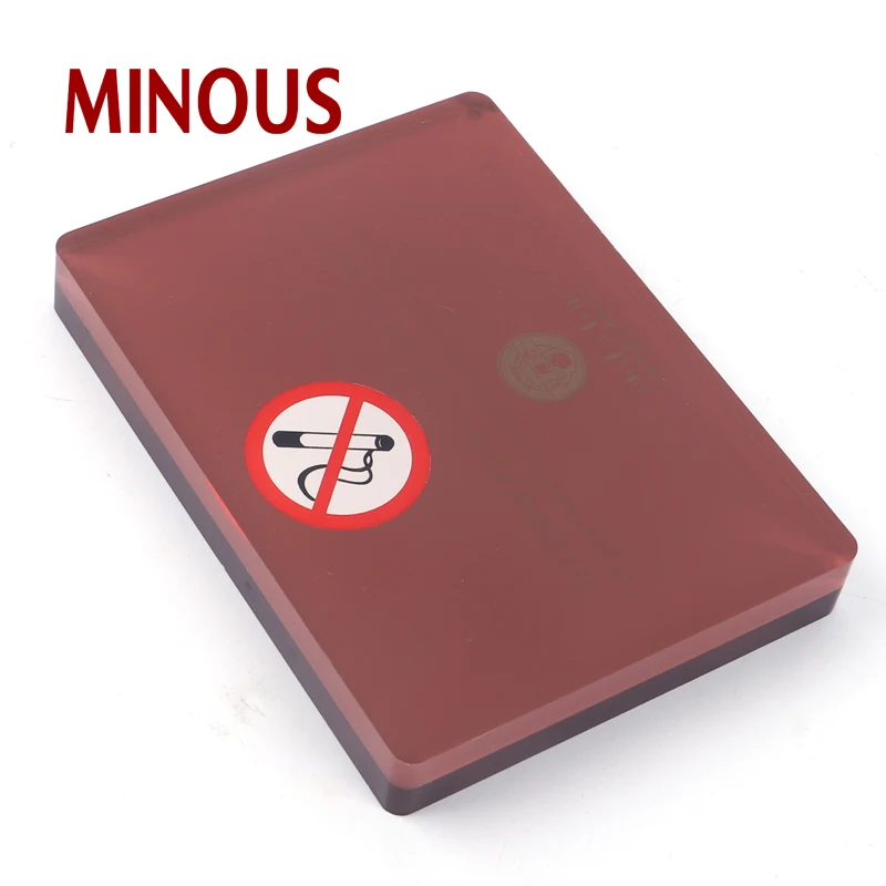 high quality customized red acrylic non-smoking warning nameplate sign 2