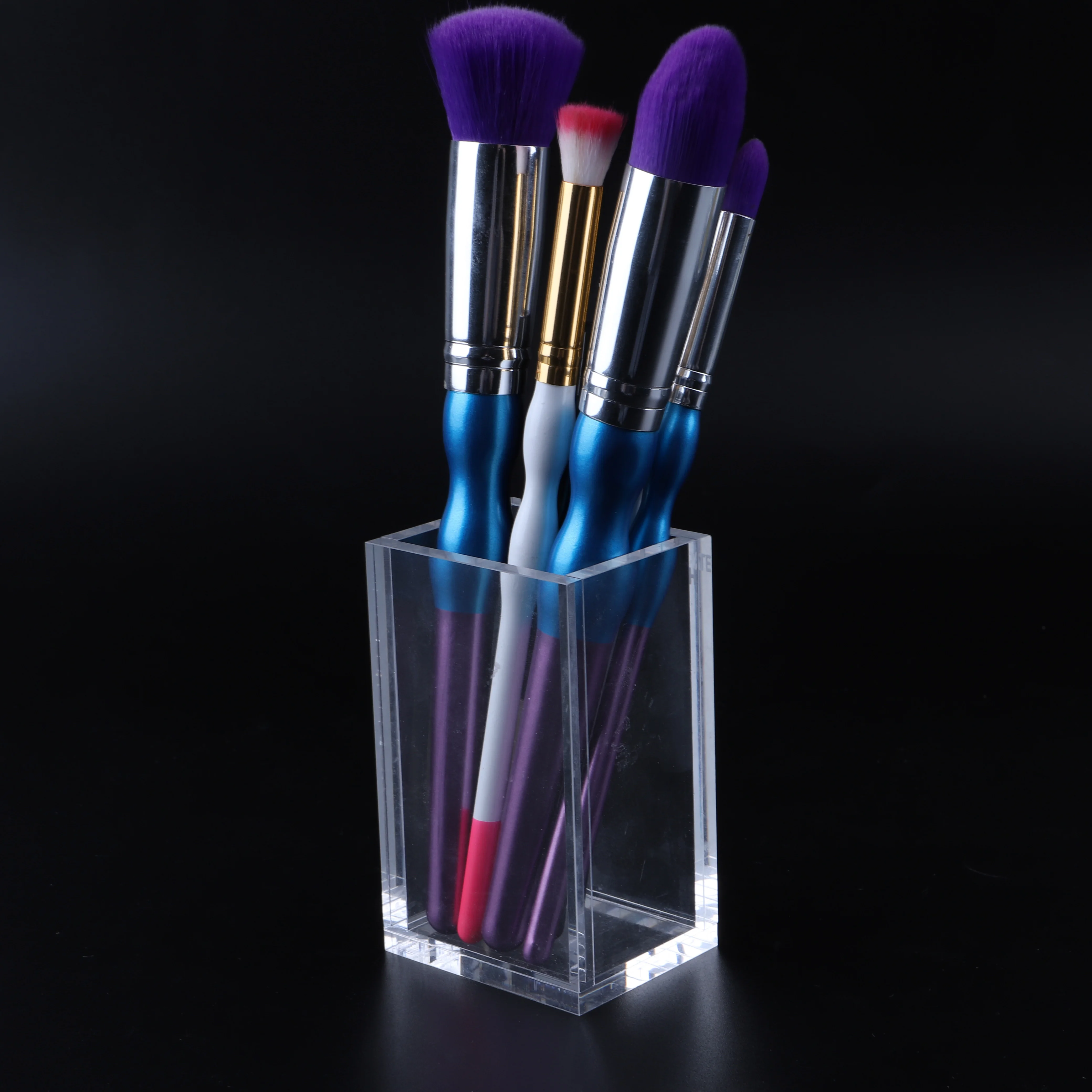 wholesale Multi-purpose clear acrylic cosmetic brush holder