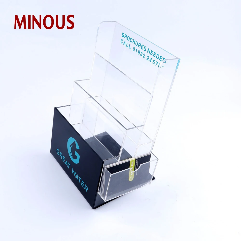 Custom 3-Tier Clear a6 acrylic brochure or leaflets display rack 6