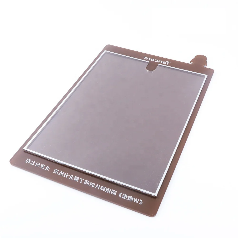 China manufacture custom square acrylic sign holder with pocket