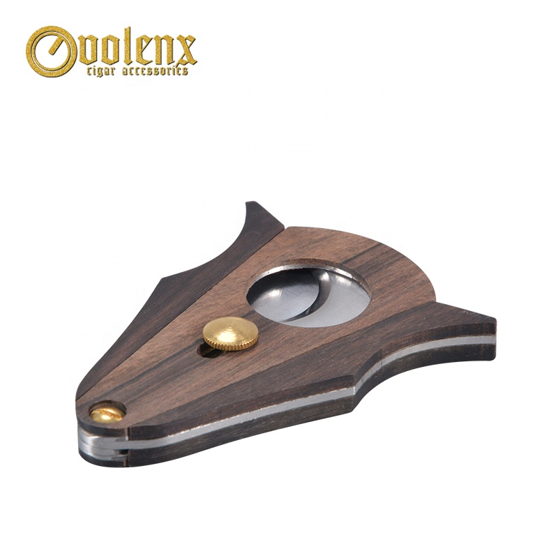 New Style Custom Stainless Steel Gift Set Wood  Cigar Cutter