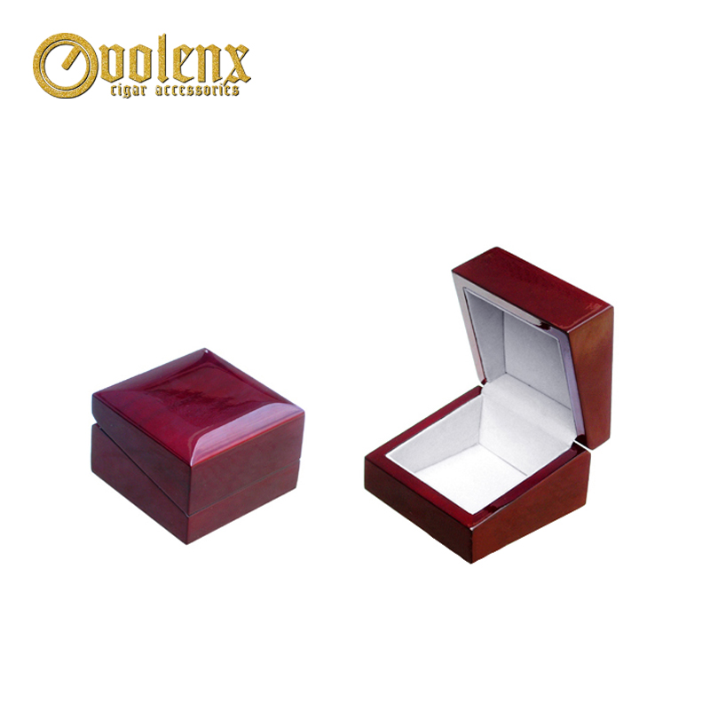 Custom Logo High-quality Wooden Small Jewelry Box/Ring Box 5