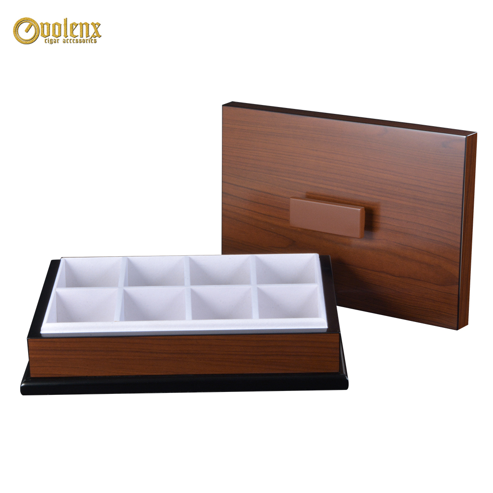 Custom Luxury 12 Compartments Wooden Tea Box with a Drawer 12