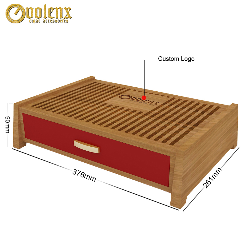 Custom Luxury 12 Compartments Wooden Tea Box with a Drawer 2