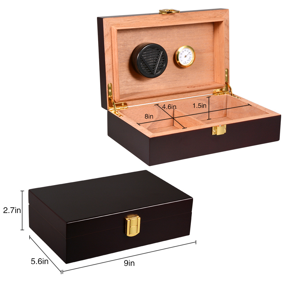 Wholesale Spain Cedar Wood Cigar Storage Box with Humidifier 10