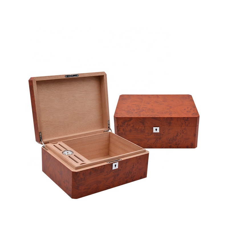 Wholesale Matt Finished Mahogany Wood Cigar Box Humidor