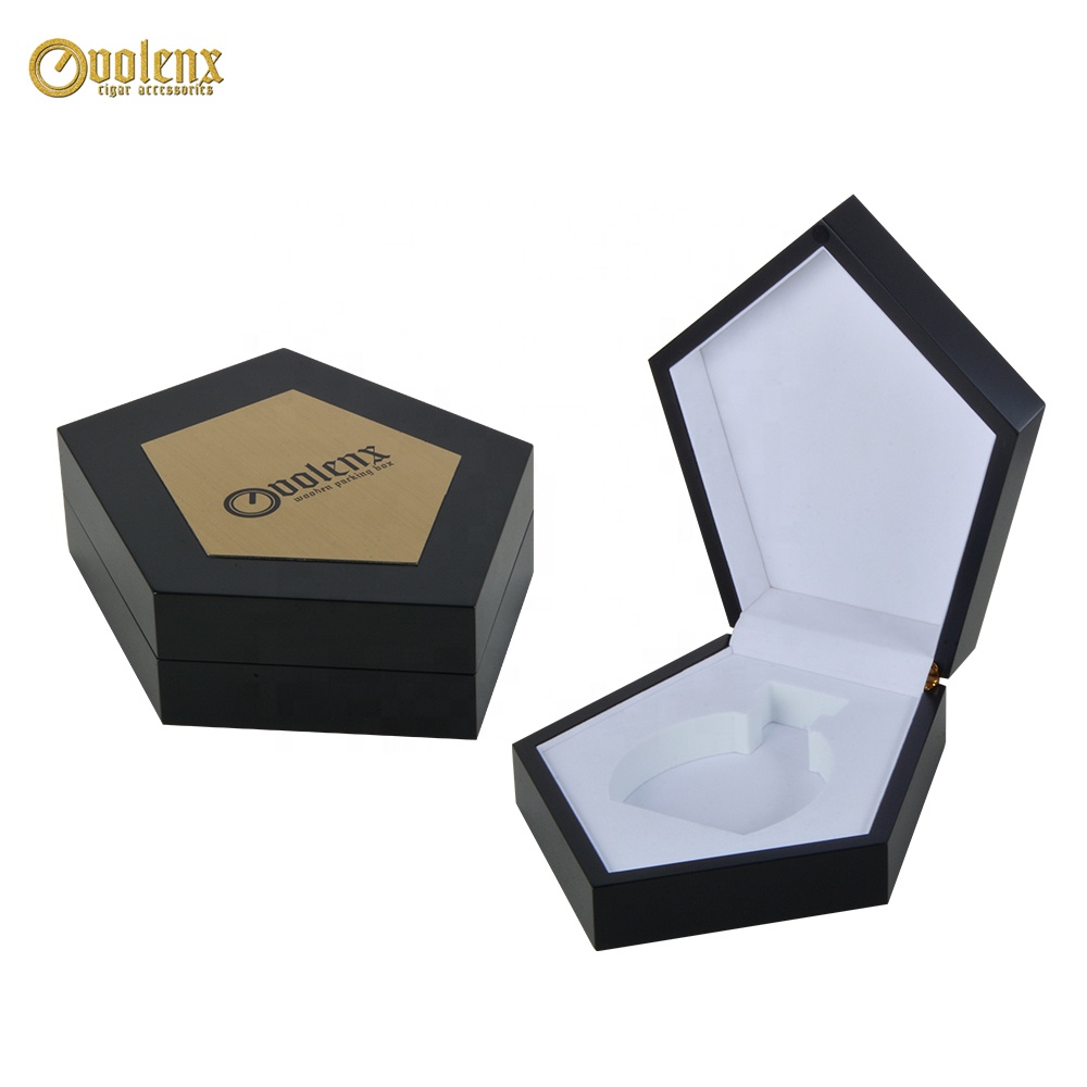 Custom Luxury Empty Black Wood Perfume Box