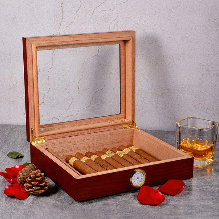 Custom Luxury Spanish Cedar Wooden Cigar Humidor Manufacturer 13