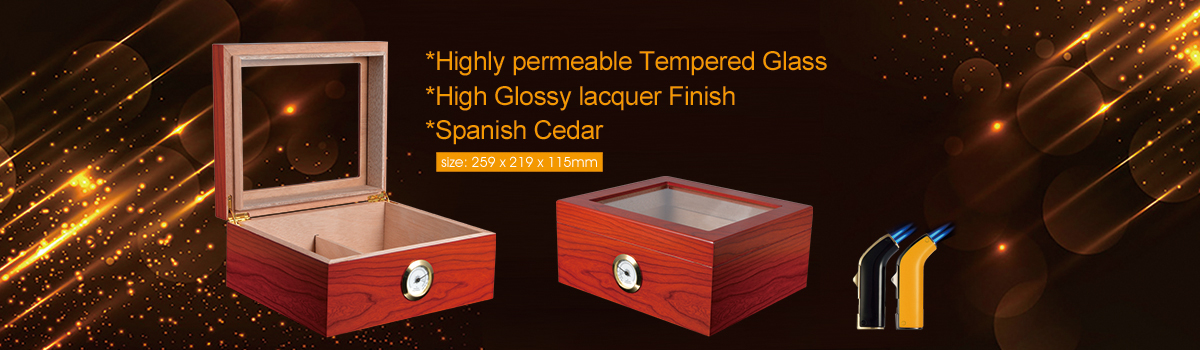 Custom Luxury Spanish Cedar Wooden Cigar Humidor Manufacturer