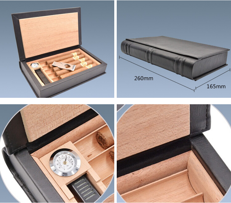 Custom Luxury Spanish Cedar Empty Wooden Cigar Humidor Box for Sale 7