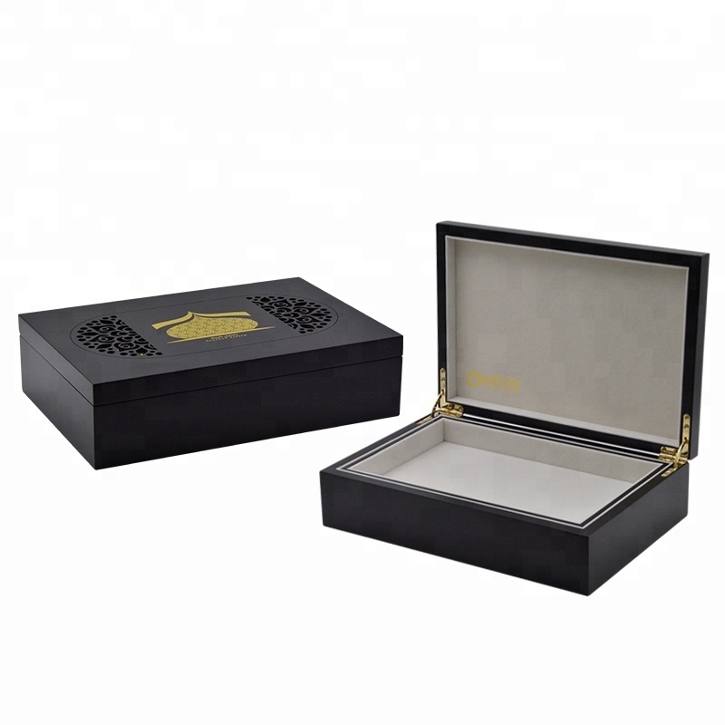 Wholesale Black Luxury Unique Design Arabic Perfume Box for Gift