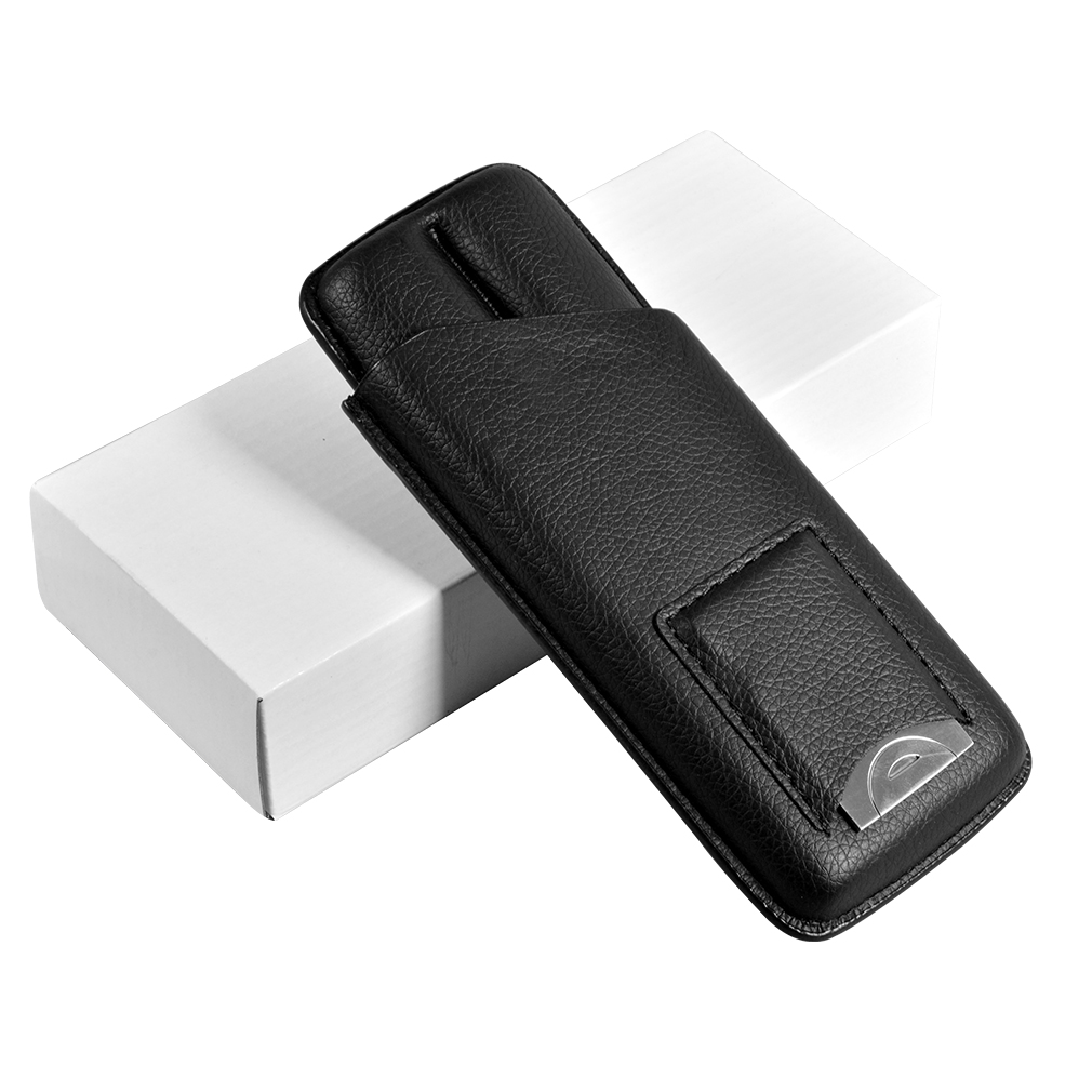 Custom Portable Luxury Travel Leather Cigar Case with Cutter 9