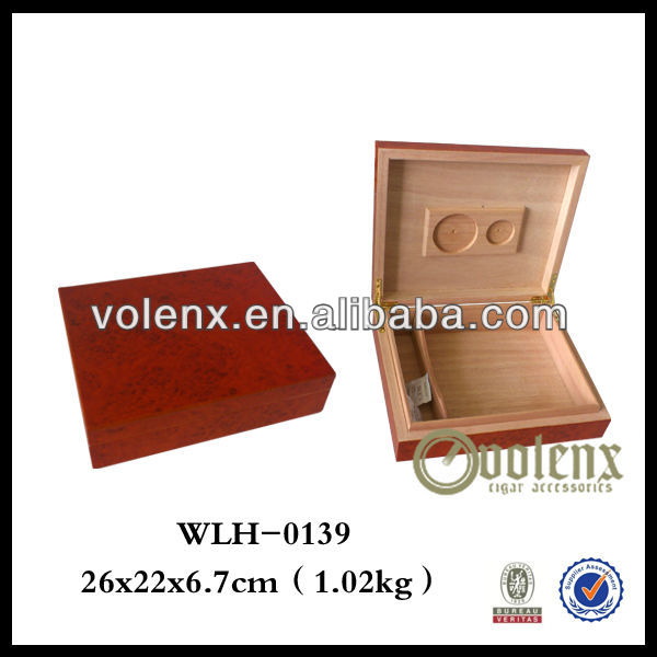 Leaf pattern top high gloss lacquer wooden cigar boxes wholesale 5