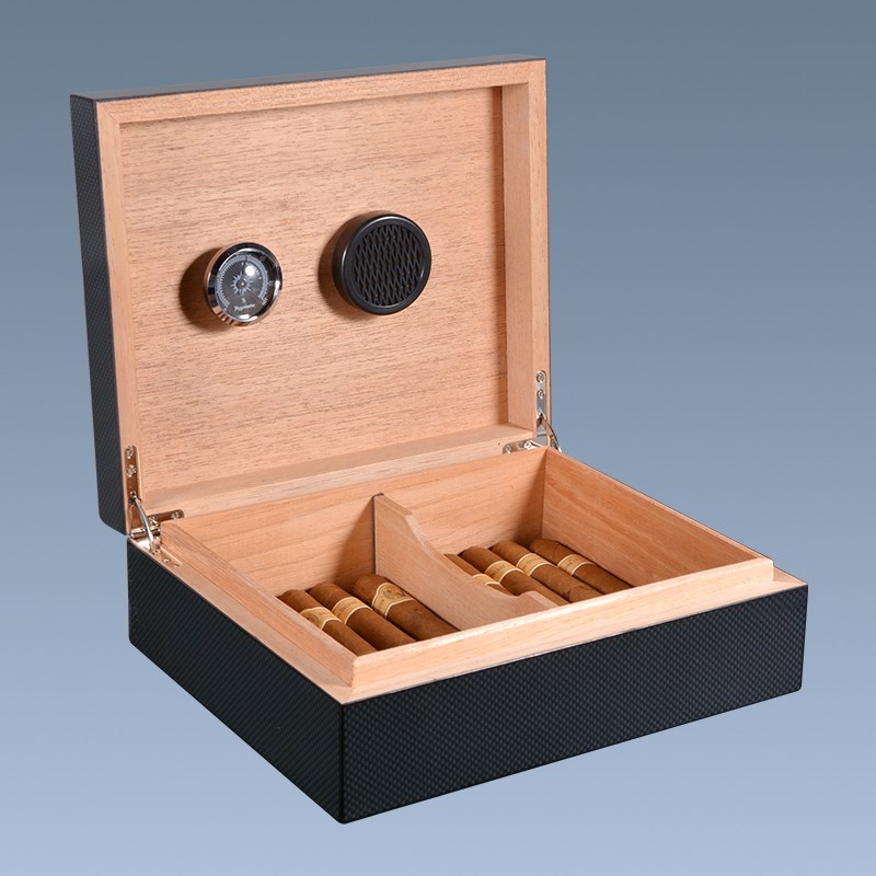new products Custom high quality luxury carbon fiber cigar box wholesale 3