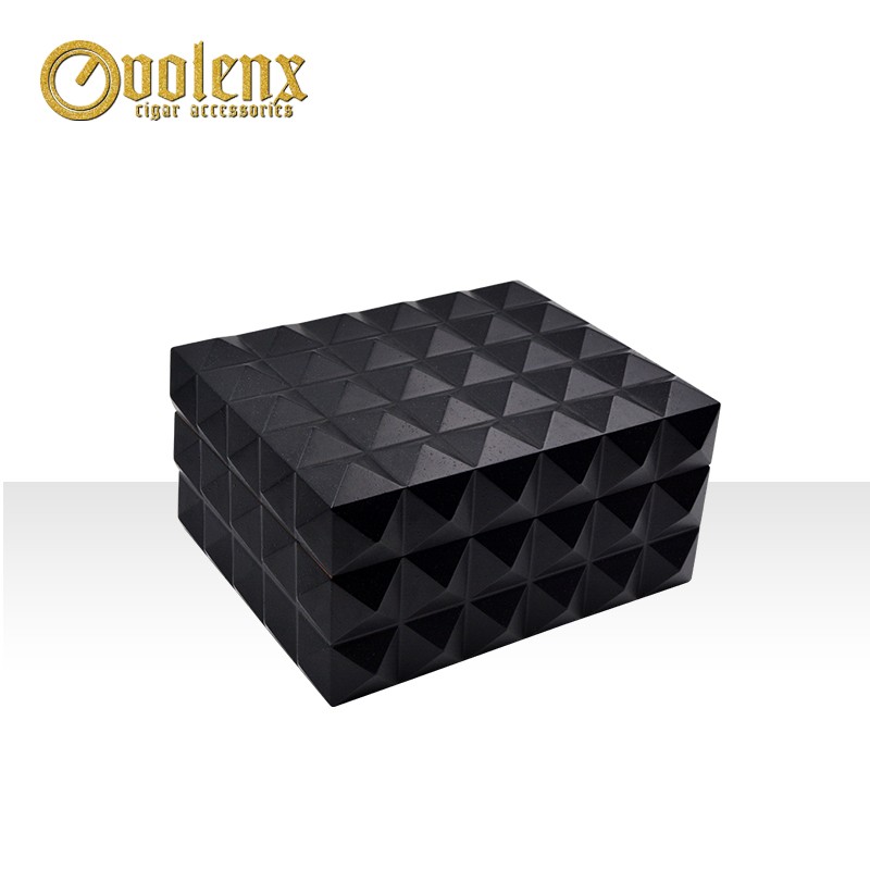OEM design black matt finish custom logo luxury spanish cedar cigar box