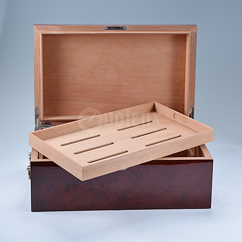 Silver hardware humidification system wholesale wooden cigar boxes