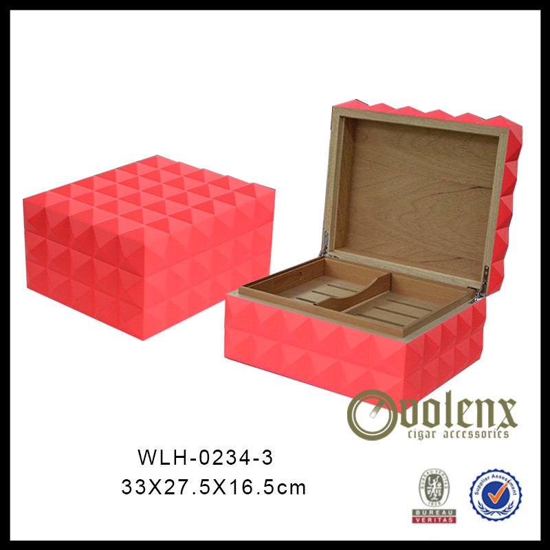 With moveable divider wooden boxes egg shell cigar humidor box