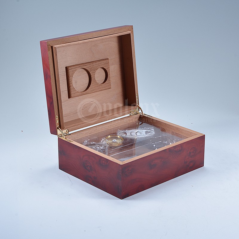 50CT case&cutter set wooden cigar humidor cabinet