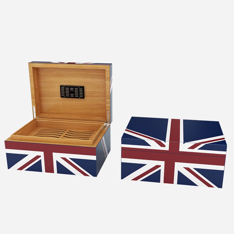 UK National Flag New Design Wooden Cigar Humidor