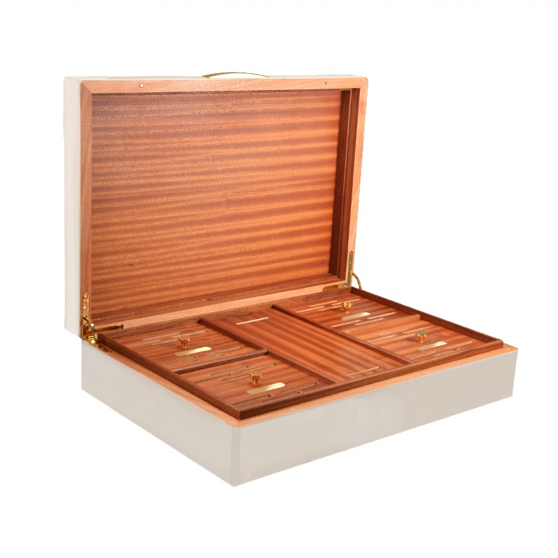 Design Cigar Boxes White High Glossy Cigar Boxes Wholesale Wooden Cigar Box 3