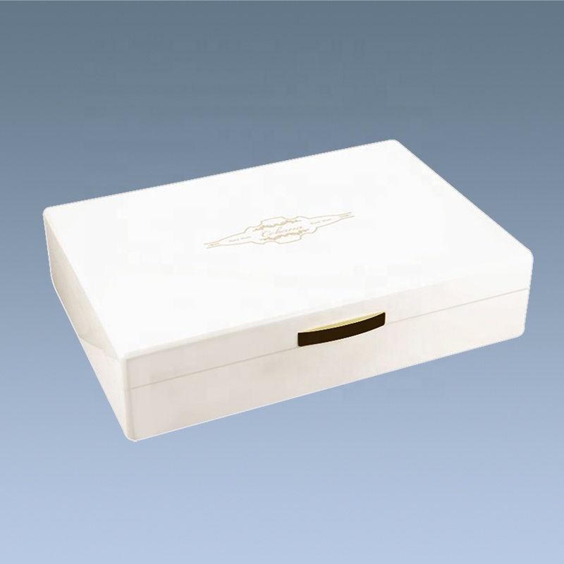 Professional Design Cigar Boxes White High Glossy Cigar Boxes Wholesale Wooden Cigar Box