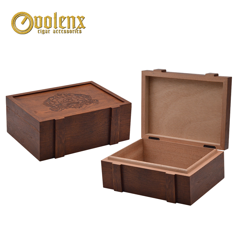 Hot Sale Luxury retro Wooden Cigar Humidor Box 3