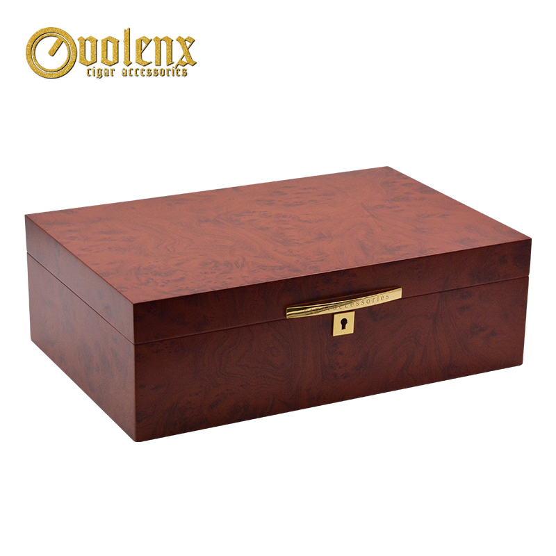 Wholesale Customized Empty Wooden Cigar Humidor Box For Sale 3