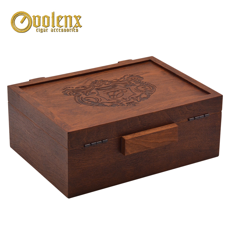 Custom humidor matt mahogany humidor wooden laser cigar box