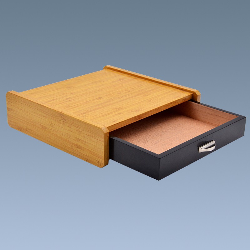 Customized logo and package bamboo wooden spanish cedar cigar humidor box 9