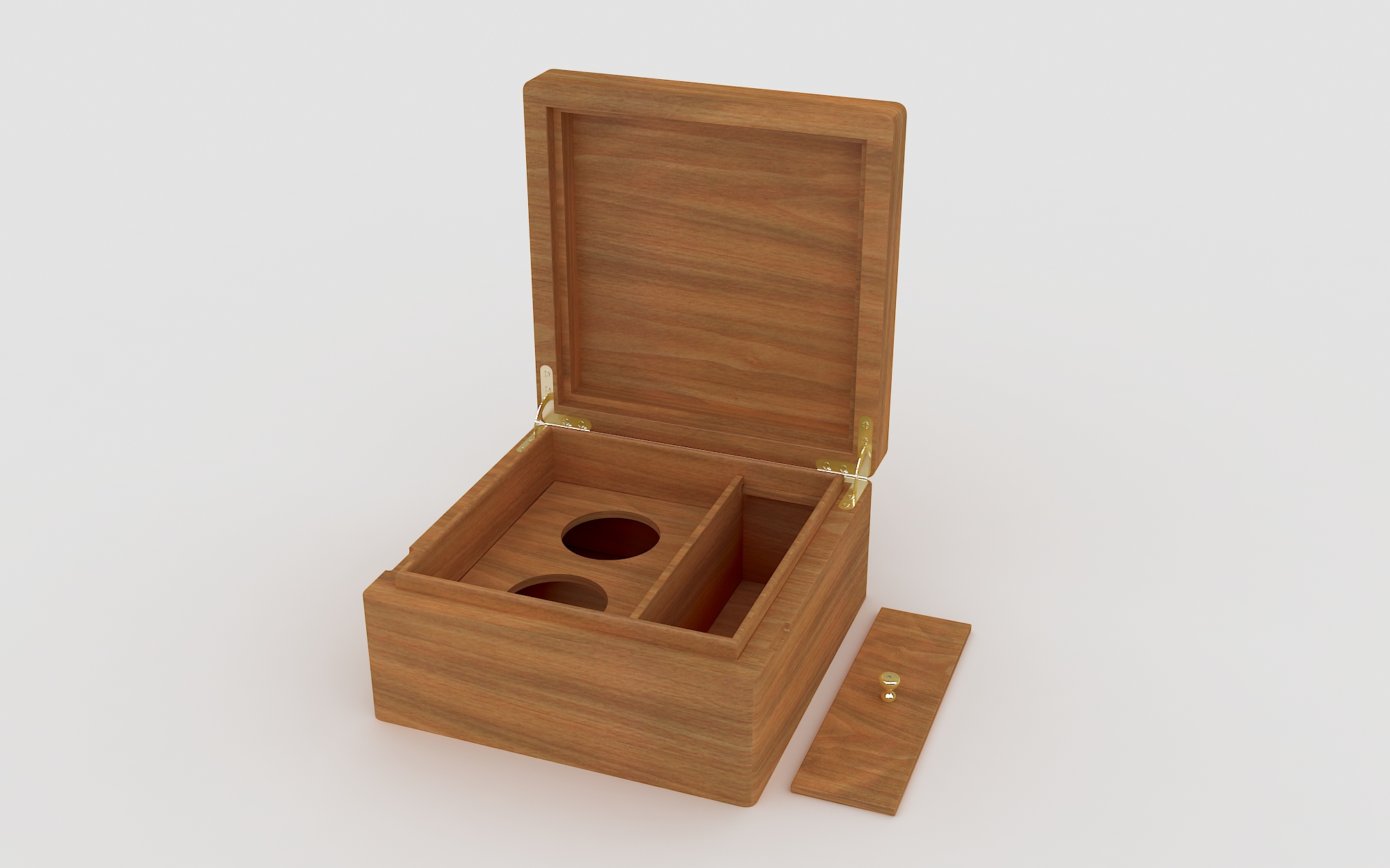 Custom Mahogany Solid Wooden Empty Cigar Box 3