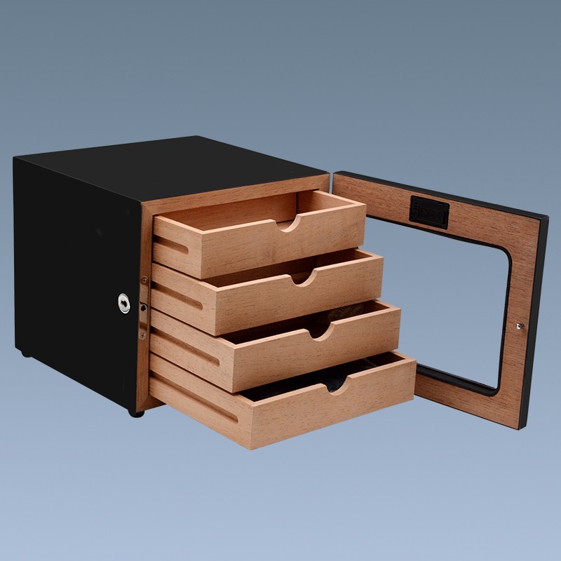 Custom Luxury Storage Wooden Cigar Display Cabinet 8