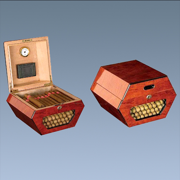 New Design Handmade Wooden Cigar Humidor Cigar Desktop Box Cedar Veneer Inside